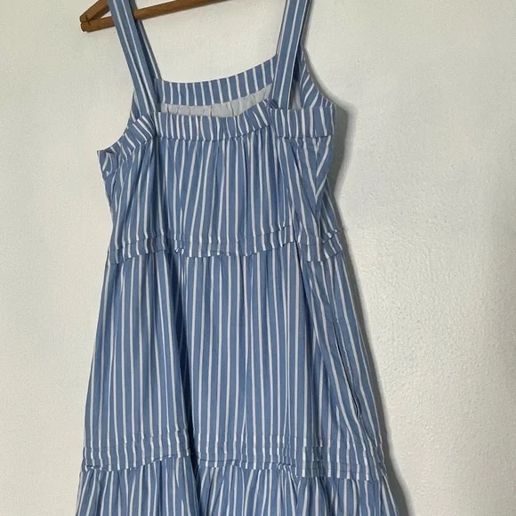 Pact The Sunset Easy Blue Stripe Organic Cotton Cami Dress. Size Medium. - Picture 5 of 12